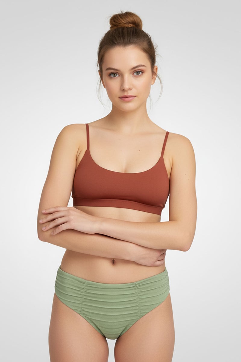 Billabong Women Textured Pull On Bonita Bikini Bottom, Mint Green - Image 1